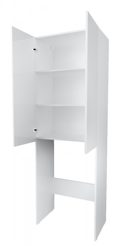 Шкаф пенал 1MarKa Lock 67Н Ц0000012066 над стиральной машиной Белый МДФ / ЛДСП