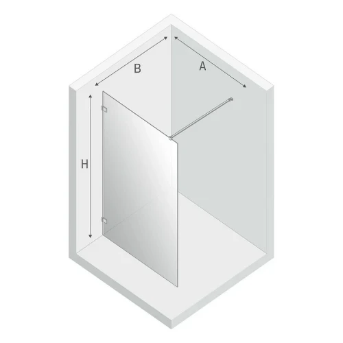 Душевая перегородка New Trendy Avexa Chrome 70 EXK-1798 профиль Хром стекло прозрачное