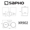 Стакан для зубных щеток Sapho X-round XR902 двойной Хром