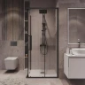 Душевой уголок Grossman Cosmo 90х90 300.K33.02.9090.21.00 профиль Черный матовый стекло прозрачное