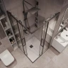 Душевой уголок Grossman Cosmo 90х90 300.K33.02.9090.21.00 профиль Черный матовый стекло прозрачное