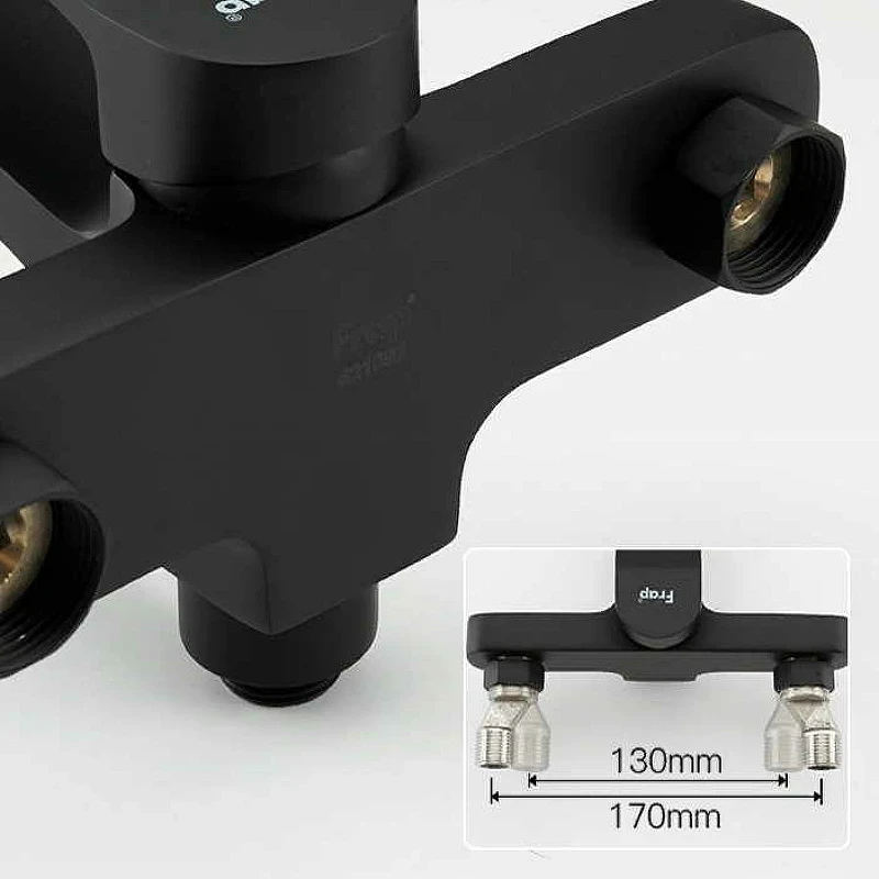 Смеситель для ванны Frap H62 F3262 Черный матовый латунь на стену