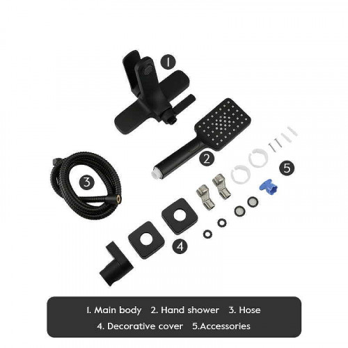 Смеситель для ванны Frap H62 F3262 Черный матовый латунь на стену