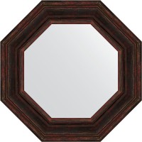 Зеркало Evoform Octagon 59х59 BY 3826 в багетной раме - Темный прованс 99 мм стекло