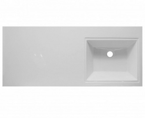 Раковина Эстет Даллас 120 R ФР-00001528 с местом под стиральную машину Белая искусственный камень (литьевой мрамор) с местом под стиральную машину, полувстраиваемая