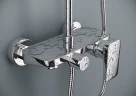Душевая система Excellent Rain Altar AREX.SY.781BL Черный матовый латунь на стену