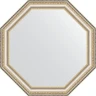 Зеркало Evoform Octagon 62х62 BY 3710 в багетной раме - Золотые бусы на серебре 60