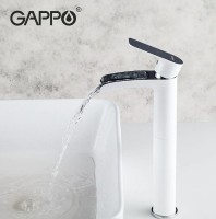Смеситель для раковины Gappo G48 G1048-31 Белый Хром латунь