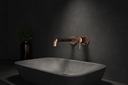 Смеситель для раковины Teska Atlas E5709 Розовое золото нержавеющая сталь встраиваемый