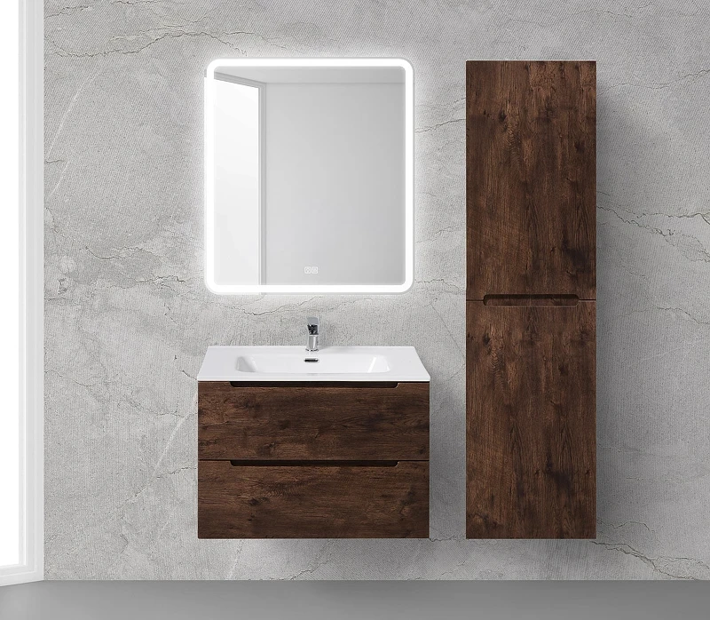 Зеркало BelBagno Marino 70 SPC-MAR-700-800-LED-TCH-WARM с подсветкой с подогревом с сенсорным выключателем стекло