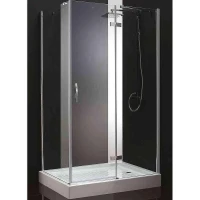 Душевой уголок Cezares Bergamo 120x80 R BERGAMO-W-AH-1-120/80-C-Cr-R профиль Хром стекло прозрачное