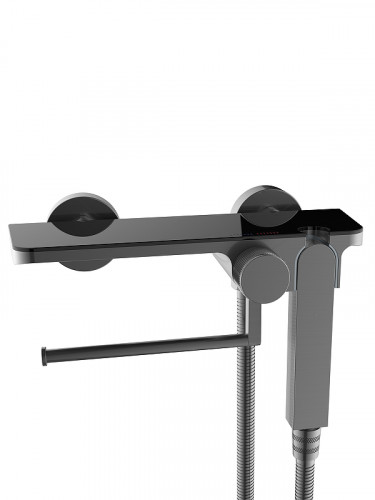 Гигиенический душ со смесителем WeltWasser Higi SH2 GG 10000013683 цвет Брашированная оружейная сталь