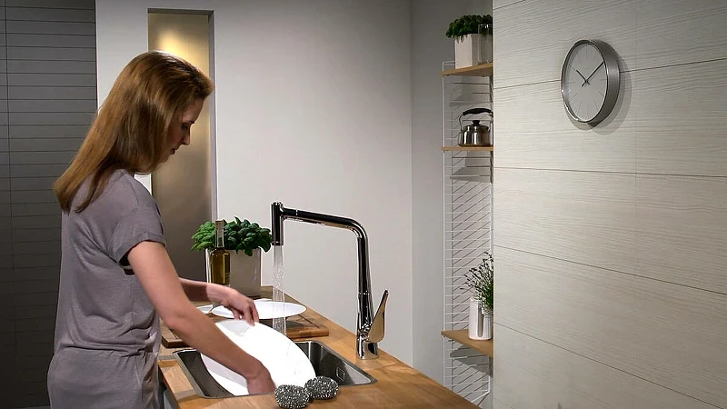 Смеситель для кухни Hansgrohe Metris 14820000 Хром латунь