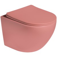 Унитаз SantiLine SL-5104 подвесной Персиковый матовый с сиденьем Микролифт фаянс подвесной