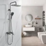 Душевая система Shevanik S4036T цвет Оружейная сталь