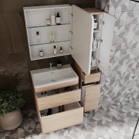Тумба под раковину Style Line Атлантика 70 Люкс Plus СС-00002344 Ясень перламутр МДФ / ЛДСП