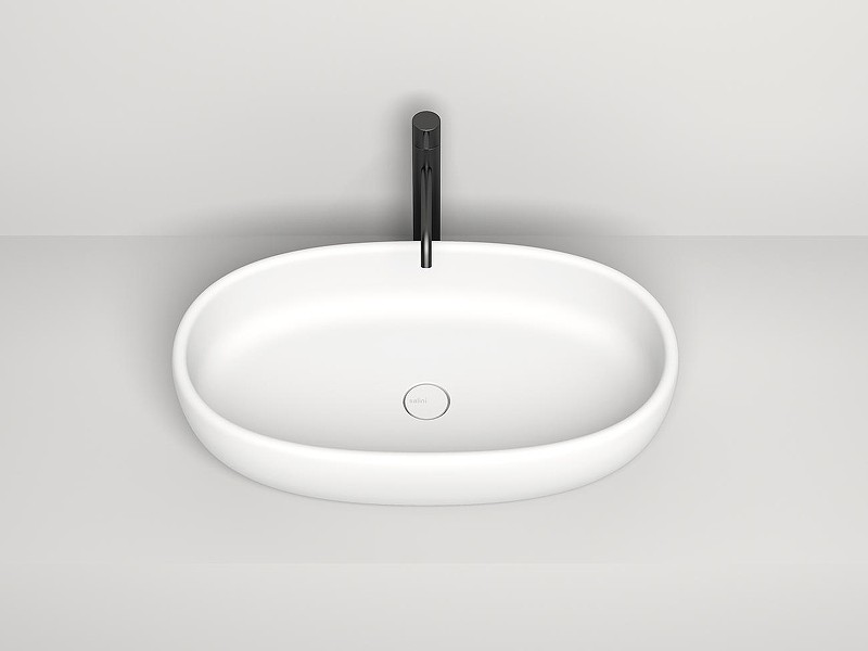 Раковина-чаша Salini Luce 70 110721M Белая матовая искусственный камень (литьевой мрамор) накладная