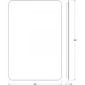 Зеркало Defesto Opti 80x120 DF 2810R с подсветкой 38W-4500К/ИК - выключатель/Нейтральный белый свет
