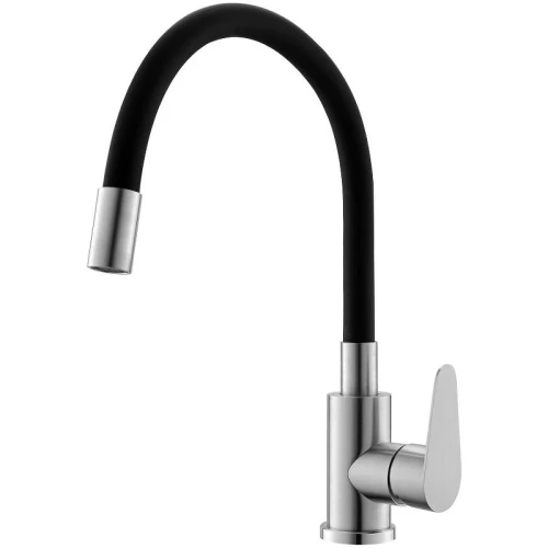 Смеситель для кухни Olive's Olisan Steel ST1010 Нержавеющая сталь Черный