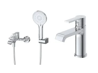 Комплект смесителей BelBagno Аврора (Aurora) AURORA-VASM/LVM-CRM цвет Хром