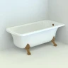 Ванна из искусственного камня Migliore Olivia Ang 174х80 25500 ножки Leone Lux Бронза