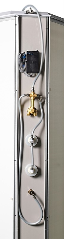 Душевая кабина WeltWasser WW500 Emmer 12015 120x120 10000003287 профиль Хром стекло прозрачное