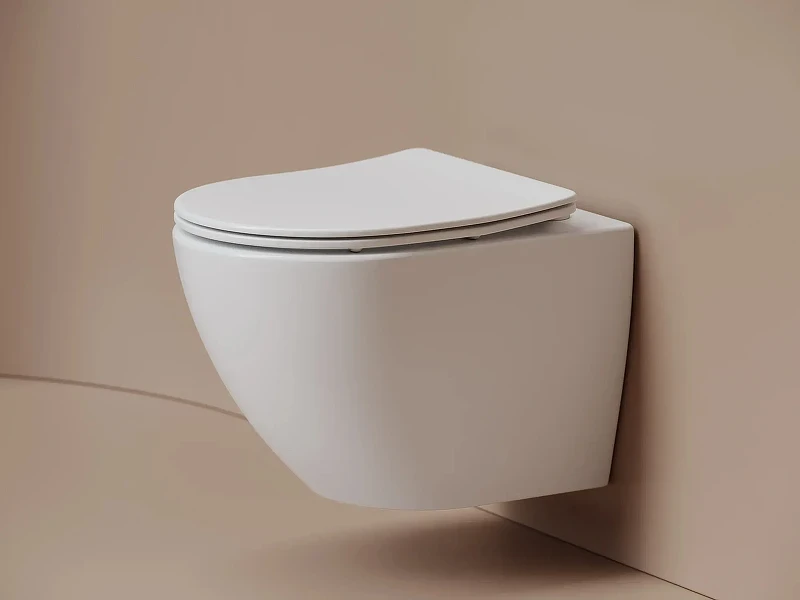 Унитаз подвесной Ceramicanova Метрополь (Metropol) CN4002TMW цвет Белый матовый с сиденьем Микролифт