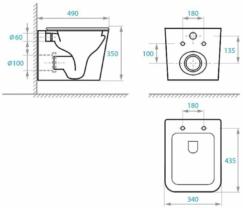 Унитаз Koller Pool Trend TR-0490-RW подвесной с сиденьем Микролифт фарфор подвесной