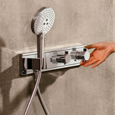 Смеситель для душа Hansgrohe RainSelect 15355000 с термостатом Хром латунь встраиваемый