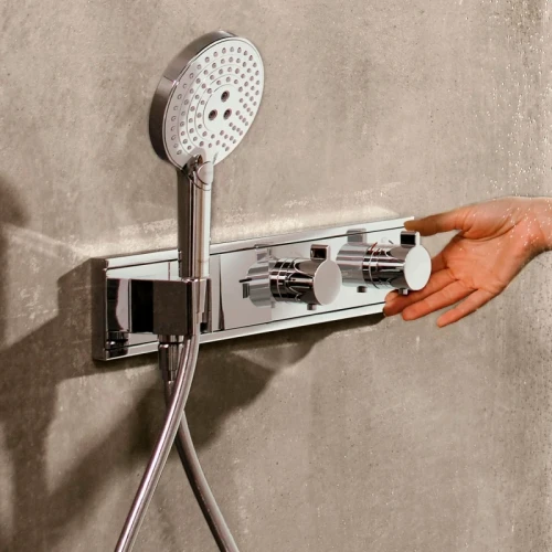 Смеситель для душа Hansgrohe RainSelect 15355000 с термостатом Хром латунь встраиваемый