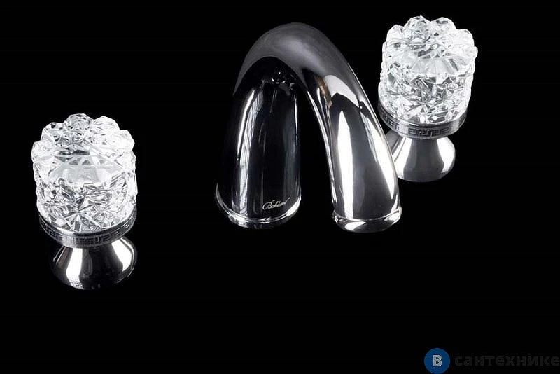 Смеситель для раковины Boheme Crystal 277-CRST/2 Хром латунь