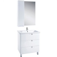 Зеркало со шкафом Bellezza Пегас 60 L 4610409002015 Белое МДФ / ЛДСП, стекло