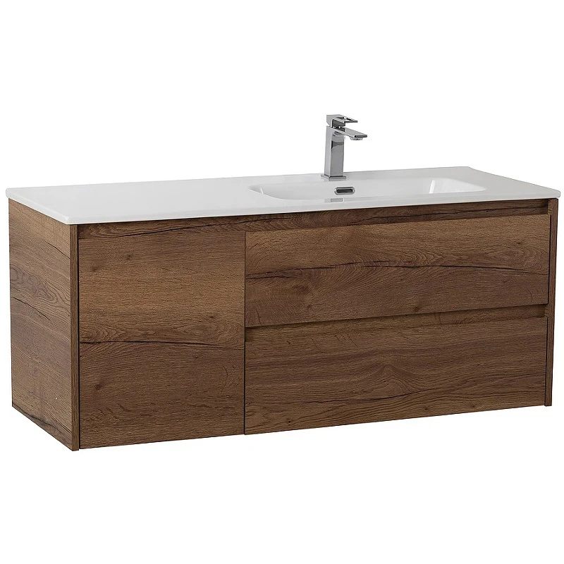 Тумба под раковину BelBagno Kraft 100 R KRAFT-1000-2C-1A-SO-RT-R подвесная Rovere Tabacco МДФ / ЛДСП
