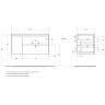 Тумба под раковину BelBagno Kraft 100 R KRAFT-1000-2C-1A-SO-RT-R подвесная Rovere Tabacco МДФ / ЛДСП