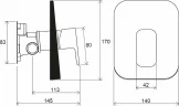 Смеситель для душа Ravak 10° Free-TD F 066.00 X070137 Хром латунь встраиваемый