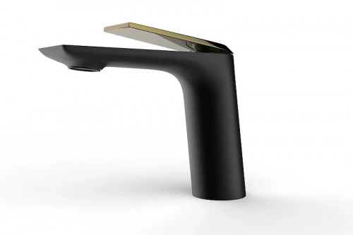 Смеситель для раковины Arrow AMP1145H цвет Черный матовый, Золото