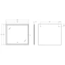 Зеркало Cezares Interni 100 CZR-SPC-INT-1000-900-LED-TCH-WARM-TIT с подсветкой Титан с сенсорным выключателем и подогревом МДФ / ЛДСП, стекло