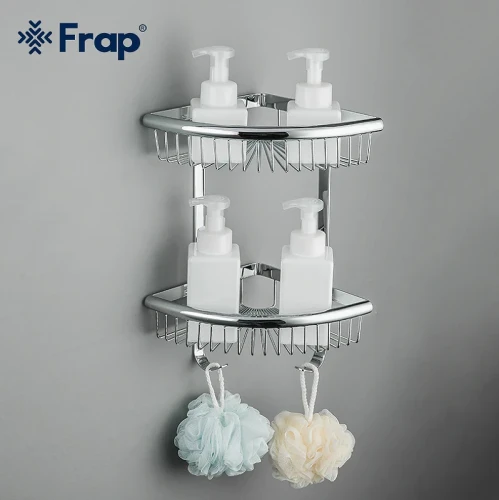 Полка корзина Frap F352-16 угловая Черная матовая