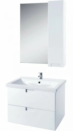 Зеркало со шкафом Bellezza Пегас 50 R 4610406021019 Белое МДФ / ЛДСП, стекло
