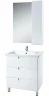 Зеркало со шкафом Bellezza Пегас 50 R 4610406021019 Белое МДФ / ЛДСП, стекло