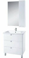 Зеркало со шкафом Bellezza Пегас 50 R 4610406021019 Белое МДФ / ЛДСП, стекло
