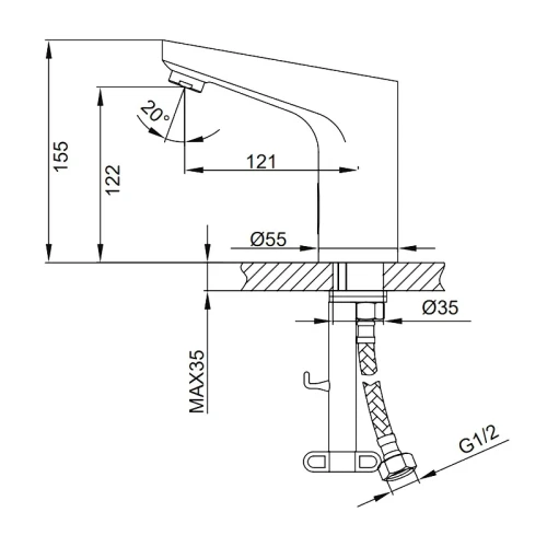 Смеситель для раковины Frap F513-1 цвет Хром