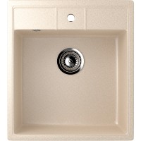 Кухонная мойка Ulgran Classic U-406-328 Бежевая искусственный камень (литьевой мрамор) встраиваемый