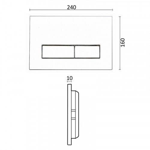 Инсталляция Agger ACC500+APB0244 для унитаза с Черной матовой клавишей смыва пластик
