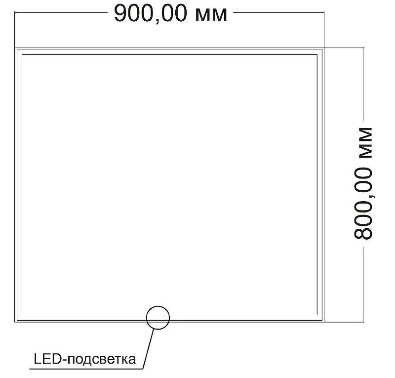 Зеркало Vincea 90 VLM-3VN9008-2 с подсветкой с сенсорным выключателем с подогревом и диммером