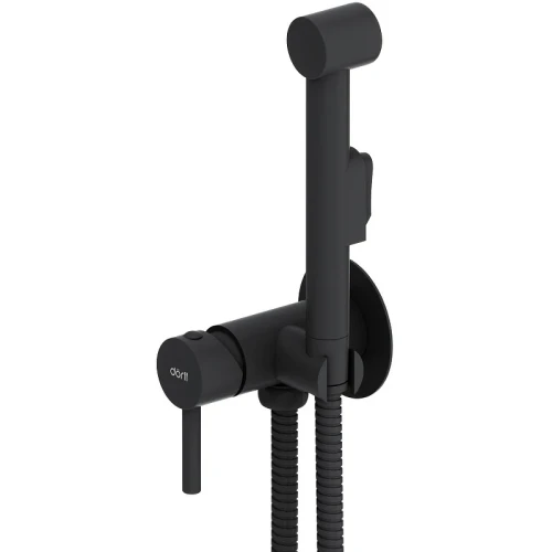 Гигиенический душ со смесителем Dorff Logic D3075000BL Черный латунь на стену