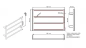 Электрический полотенцесушитель Bemeta 560x370 704151084 цвет Белый матовый