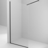 Душевая перегородка BelBagno Kraft 100 KRAFT-L-1-100-C-NERO профиль Черный матовый стекло прозрачное