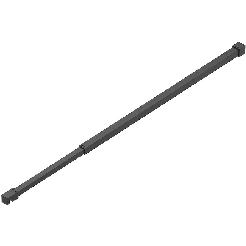 Душевая перегородка BelBagno Kraft 100 KRAFT-L-1-100-C-NERO профиль Черный матовый стекло прозрачное
