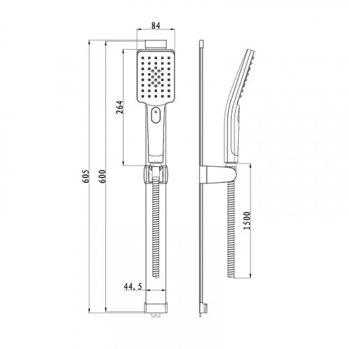 Душевой гарнитур Olive's BD07 цвет Хром